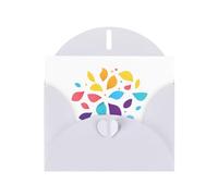 Cartes de vacances en papier blanc nacré 10,2 x 15,2 cm YYHHAOFA coloré pétales fragments cartes de vœux pour Noël, anniversaire, anniversaire de mariage et invitations de fête