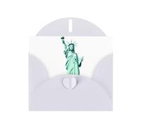 Cartes de vacances en papier blanc nacré 10,2 x 15,2 cm YYHHAOFA coloré statue de la reine de la liberté pour Noël, anniversaire, anniversaire de mariage et invitations de fête