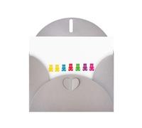 Cartes de vacances en papier nacré gris 10,2 x 15,2 cm YYHHAOFA coloré motif oursons en gélatine cartes de vœux pour Noël, anniversaire, anniversaire de mariage et invitations de fête