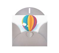 Cartes de vacances en papier nacré gris 10,2 x 15,2 cm YYHHAOFA montgolfière avec ailes pour Noël, anniversaire, anniversaire de mariage et invitations de fête