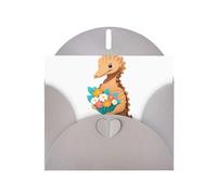 Cartes de vacances en papier nacré gris 10,2 x 15,2 cm YYHHAOFA Pangolin tenant un bouquet de fleurs Motif cartes de vœux pour Noël, anniversaire, anniversaire de mariage et invitations de fête