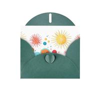 Cartes de vacances en papier nacré vert foncé 10,2 x 15,2 cm YYHHAOFA broderie feux d'artifice et planètes Cartes de vœux pour Noël, anniversaire, anniversaire de mariage et invitations de fête