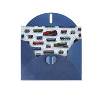 Cartes de vacances en train de voitures | Papier cartonné pailleté double face | Noël, anniversaire, Saint-Valentin, mariage et fête | Enveloppes incluses