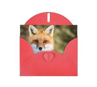 Cartes de vacances FOX | Papier cartonné pailleté double face | Noël, anniversaire, Saint-Valentin, mariage et fête | Enveloppes incluses