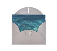 Cartes de vacances The Deep Blue Sea | Papier cartonné pailleté double face | Noël, anniversaire, Saint-Valentin, mariage et fête | Enveloppes incluses
