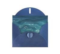 Cartes de vacances The Deep Blue Sea | Papier cartonné pailleté double face | Noël, anniversaire, Saint-Valentin, mariage et fête | Enveloppes incluses