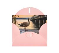 Cartes de vacances Wild Goose by the Bridge | Papier cartonné pailleté double face | Noël, anniversaire, Saint-Valentin, mariage et fête | Enveloppes incluses