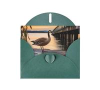 Cartes de vacances Wild Goose by the Bridge | Papier cartonné pailleté double face | Noël, anniversaire, Saint-Valentin, mariage et fête | Enveloppes incluses