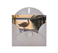 Cartes de vacances Wild Goose by the Bridge | Papier cartonné pailleté double face | Noël, anniversaire, Saint-Valentin, mariage et fête | Enveloppes incluses