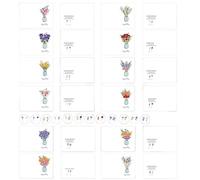 Cartes De Veux Florales - Messages Edifiants Pour La Guérison, Cartes De Veux Sentimentales | Collection De Cartes Guérissez, Vibrations Positives Pour La Récupération, Cadeaux P