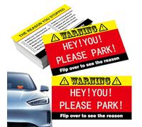 Cartes de violation de stationnement - 9 x 5 cm - Mini ticket en papier - 50 notes amusantes avec poche pour raisons multiples - Cadeau amusant pour conducteurs, amis, fête et plaisir au bureau