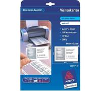 Avery Zweckform C32011-10 Paquet de 10 feuilles 200 g finition mate pour cartes de visite à bords lisses pour photocopieurs, imprimante laser et jet d'encre (Blanc) (Import Allemagne)