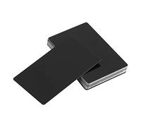 Cartes De Visite de Métal 50 Pcs Laser Gravé en Alliage D'aluminium Épaisseur pour Client Cadeau Bricolage Cartes 5 Couleurs (optionnel) (Noir)