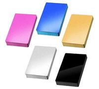 Cartes de Visite en Métal, 50 Pièces Vierges de Cartes de Visite en Métal Gravées Vierges de Cartes de Visite Polyvalentes Cartes-Cadeaux DIY Gravées au Laser Client (3.4x2.1" Épaisseur 0.01")