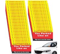 Cartes de visite Garé comme un idiot, Cartes de visite Vous avez garé comme un idiot | Panneau d'avertissement pour les cartes de stationnement | 50 billets de stationnement, notes de parc