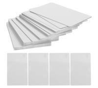 Cartes de Visite Métal Vierges 100 Pièces en Alliage D'aluminium Blanc