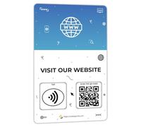 Cartes de visite NFC - Robinet intelligent sans contact et code QR - Compatible avec le système d'examen de site Web - Outil de rétroaction réutilisable pour les restaurants, les entreprises locales