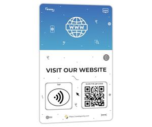 Cartes de visite NFC - Robinet intelligent sans contact et code QR - Compatible avec le système d'examen de site Web - Outil de rétroaction réutilisable pour les restaurants, les entreprises locales