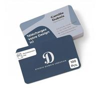 Cartes de Visite Personnalisées avec Coins Arrondis, Impression avec Logo, Photo ou Texte, Lot de 100, Papier 400 g/m² Mat, Format 85 x 55 mm, Impression Recto Verso, Pour Entreprises et Événements