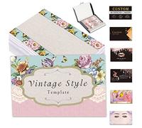 Cartes de visite personnalisées avec logo QR Code - Cartes de style vintage personnalisées - 1000, 500, 200, 100 - Pour petites entreprises - Impression recto-verso