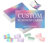 Cartes de visite personnalisées avec photo pour petites entreprises personnalisées avec logo et texte 1000 500 200 100 Cartes de visite imperméables imprimables double face - 8,9 x 5,1 cm
