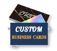 Cartes de visite personnalisées - Impression double face - Carte de visite personnalisée avec logo et texte pour petites entreprises (100, 200, 500 pièces)
