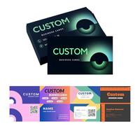 Cartes de Visite Personnalisées - Impression Recto-Verso,Personnalisation de Logo/Texte/QR Code (Surface Imperméable100-2000 Pièces) - Cartes de Visite Professionnelles pour Petites Entreprises