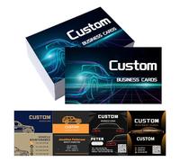 Cartes de Visite Personnalisées - Impression Recto-Verso,Personnalisation de Logo/Texte/QR Code (Surface Imperméable100-2000 Pièces) - Cartes de Visite Professionnelles pour Petites Entreprises