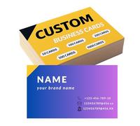 Cartes de Visite Personnalisées - Impression Recto-Verso,Personnalisation de Logo/Texte/QR Code (Surface Imperméable100-2000 Pièces) - Cartes de Visite Professionnelles pour Petites Entreprises