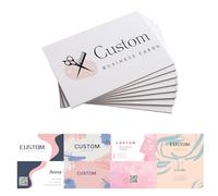 Cartes de Visite Personnalisées - Impression Recto-Verso,Personnalisation de Logo/Texte/QR Code (Surface Imperméable100-2000 Pièces) - Cartes de Visite Professionnelles pour Petites Entreprises