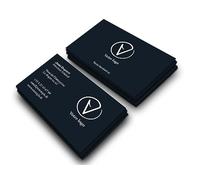 Cartes de visite premium personnalisées (85x55mm), papier haut de gamme, impression de qualité supérieure, haute qualité, cartes d'affaires pour entreprises, business & privé (Noir élégant)