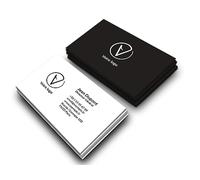 Cartes de visite premium personnalisées (85x55mm), papier haut de gamme, impression de qualité supérieure, haute qualité, cartes d'affaires pour entreprises, business, startups & privé (Noir et blanc)