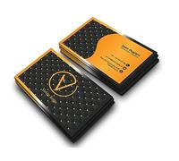 Cartes de visite premium personnalisées (85x55mm), papier haut de gamme, impression de qualité supérieure, haute qualité, cartes d'affaires pour entreprises, business, startups & privé (Or de luxe)