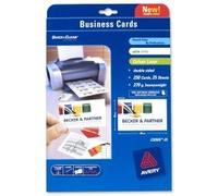 Cartes de visite Quick&Clean, 270 g/m2, satin blanc
