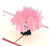 Cartes de voeux Medigy 3D Pop Up Cartes vierges de fleurs de cerisier pour la plupart des occasions
