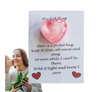 Cartes de voeux pour câlin de poche,Cartes de câlin coeur de poche - Carte de Saint Papier de pierre de coeur - Réjouissez-vous de la carte de voeux souvenir pour les prix scolaires de la