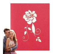 Cartes de vœux 3D à fleurs, cartes d'anniversaire 3D pour femme | Cartes de vœux 3D romantiques en papier pour confessions romantiques, cartes de Saint-Valentin, épouse, petite amie