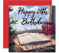 Cartes de vœux anime pour 26e anniversaire pour femmes et hommes - The Next Chapter - Carte de joyeux anniversaire pour fils, fille, frère, sœur, oncle, tante, nièce, neveu et cousin, 145 mm x 145 mm