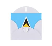 Cartes de vœux avec enveloppe blanche avec motif unique de drapeau de Sainte-Lucie pour écrire vos bénédictions pour diverses fêtes
