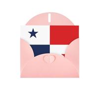 Cartes de vœux avec enveloppe rose avec motif unique de drapeau du Panama pour écrire vos bénédictions pour diverses fêtes