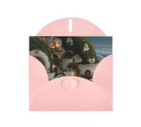 Cartes de vœux avec enveloppe rose avec motif unique Mountaintop pour écrire vos bénédictions pour diverses fêtes