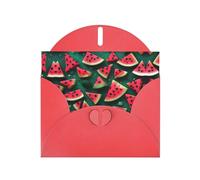 Cartes de vœux avec enveloppes, impression pastèque de rêve, cartes vierges à faire soi-même, pour Noël, anniversaire, remerciement