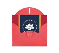 Cartes de vœux avec enveloppes, imprimé drapeau de l'État du Mississippi, cartes vierges à faire soi-même pour Noël, anniversaire, remerciements