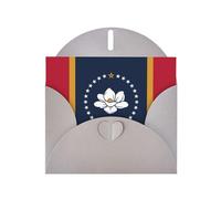 Cartes de vœux avec enveloppes, imprimé drapeau de l'État du Mississippi, cartes vierges à faire soi-même pour Noël, anniversaire, remerciements