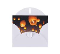 Cartes de vœux avec enveloppes - Lanternes volantes chinoises - Cartes de vœux - Cartes d'encouragement