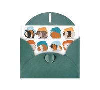 Cartes de vœux avec enveloppes Motif cochon d'Inde avec enveloppes, vacances, anniversaire, mariage et toutes les occasions