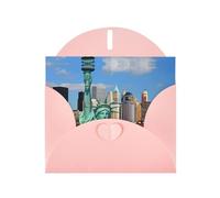 Cartes de vœux avec enveloppes, statue de la liberté à New York, cartes de remerciement vierges pour toutes les occasions