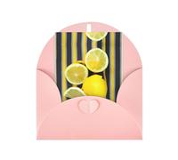 Cartes de vœux avec enveloppes - Zeste de citron - Avec enveloppes - Avec boucle verticale - Papier nacré vierge - Emballage de vacances