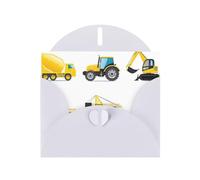 Cartes de vœux avec impression camion de machines lourdes - Cartes de remerciement pour fêtes festives