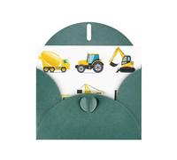 Cartes de vœux avec impression camion de machines lourdes - Cartes de remerciement pour fêtes festives